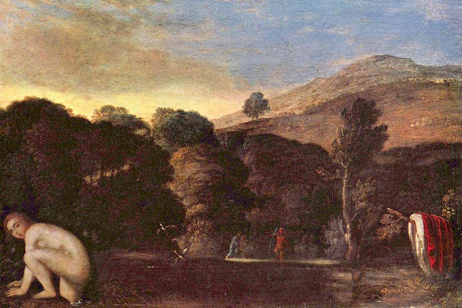 Nymph Fleeing Satyrs